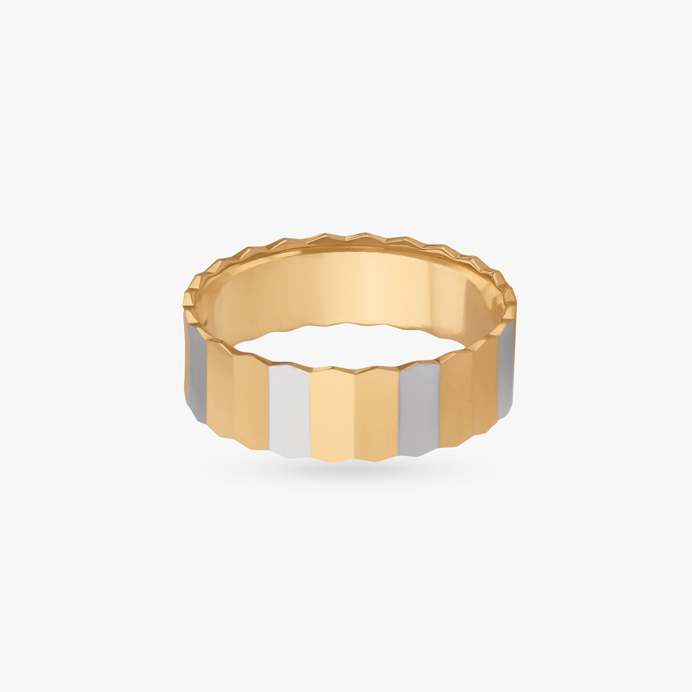 Chevron Link Gold Ring,,hi-res image number null