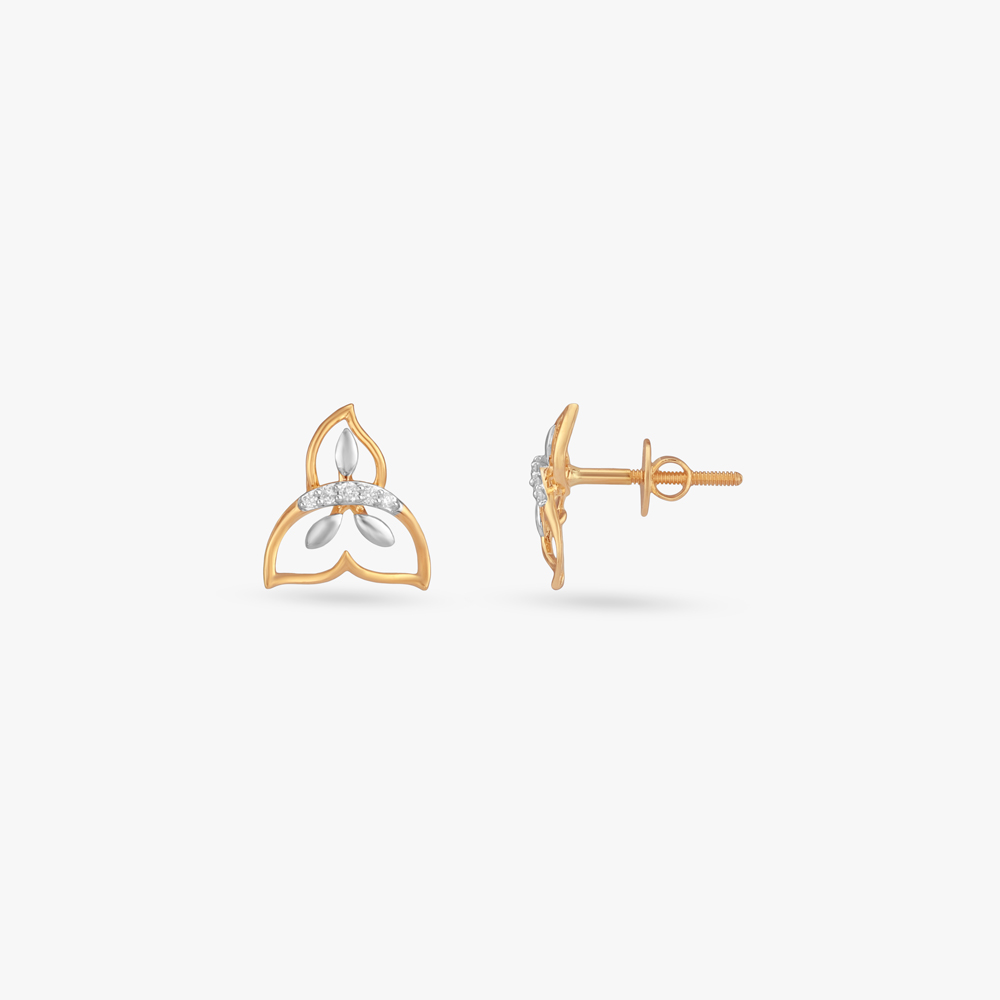 Trinity Flame Diamond Stud Earrings,,hi-res image number null