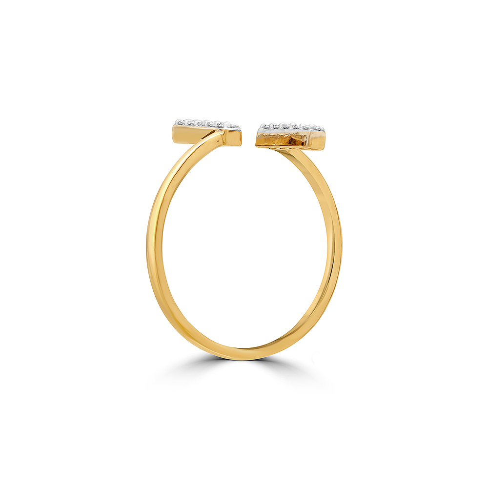 14KT Yellow Gold Radiant Orbit Adjustable Diamond Ring,,hi-res image number null