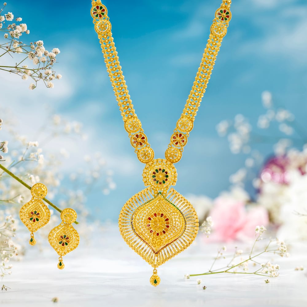Elegant Gold V Shape Haram Set,,hi-res image number null