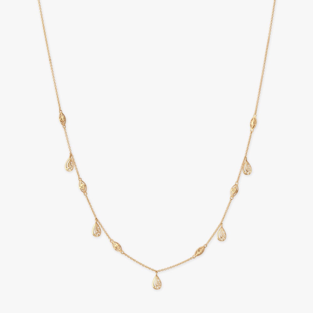 Paisley Cascade Gold Necklace,,hi-res image number null
