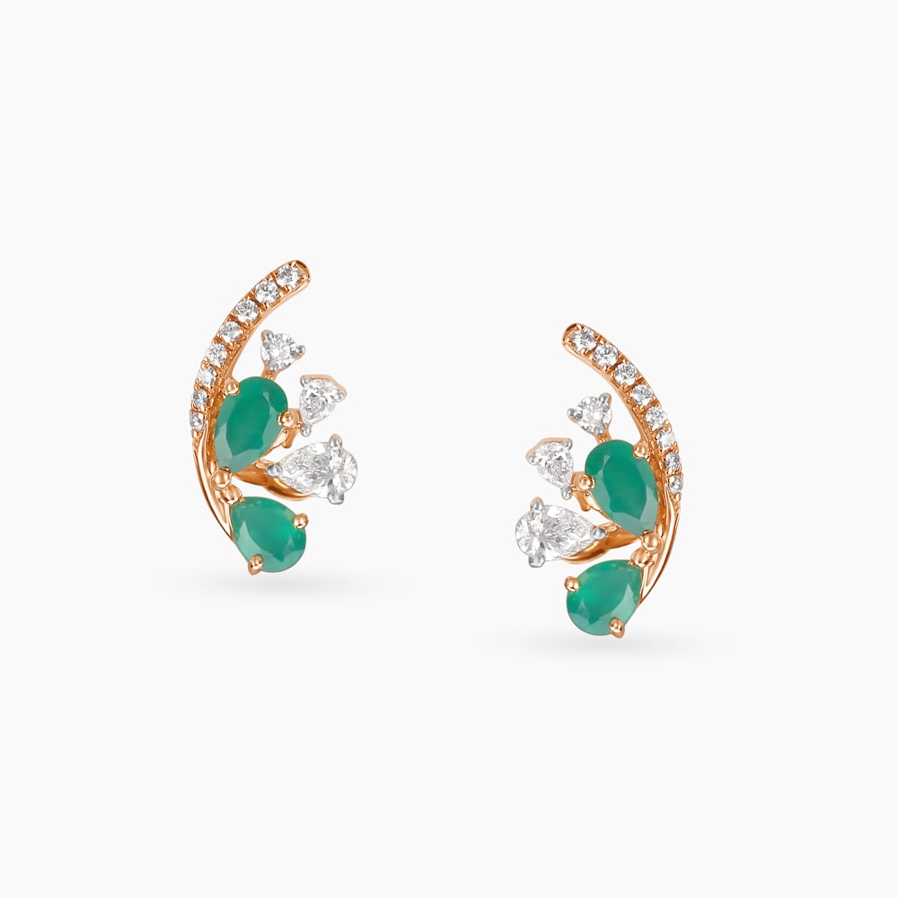 Elegant Diamond Stud Earrings,,hi-res image number null