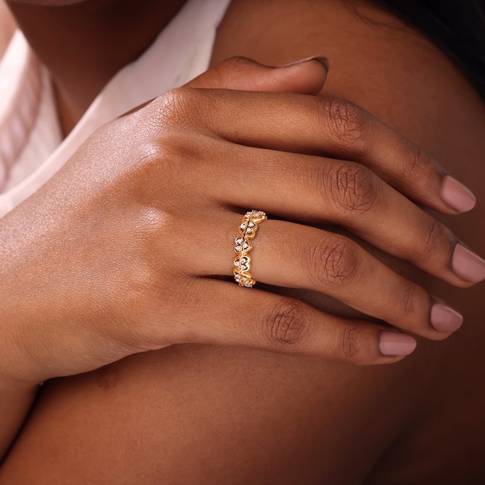 Love Luck Diamond & Gold Ring,,hi-res image number null
