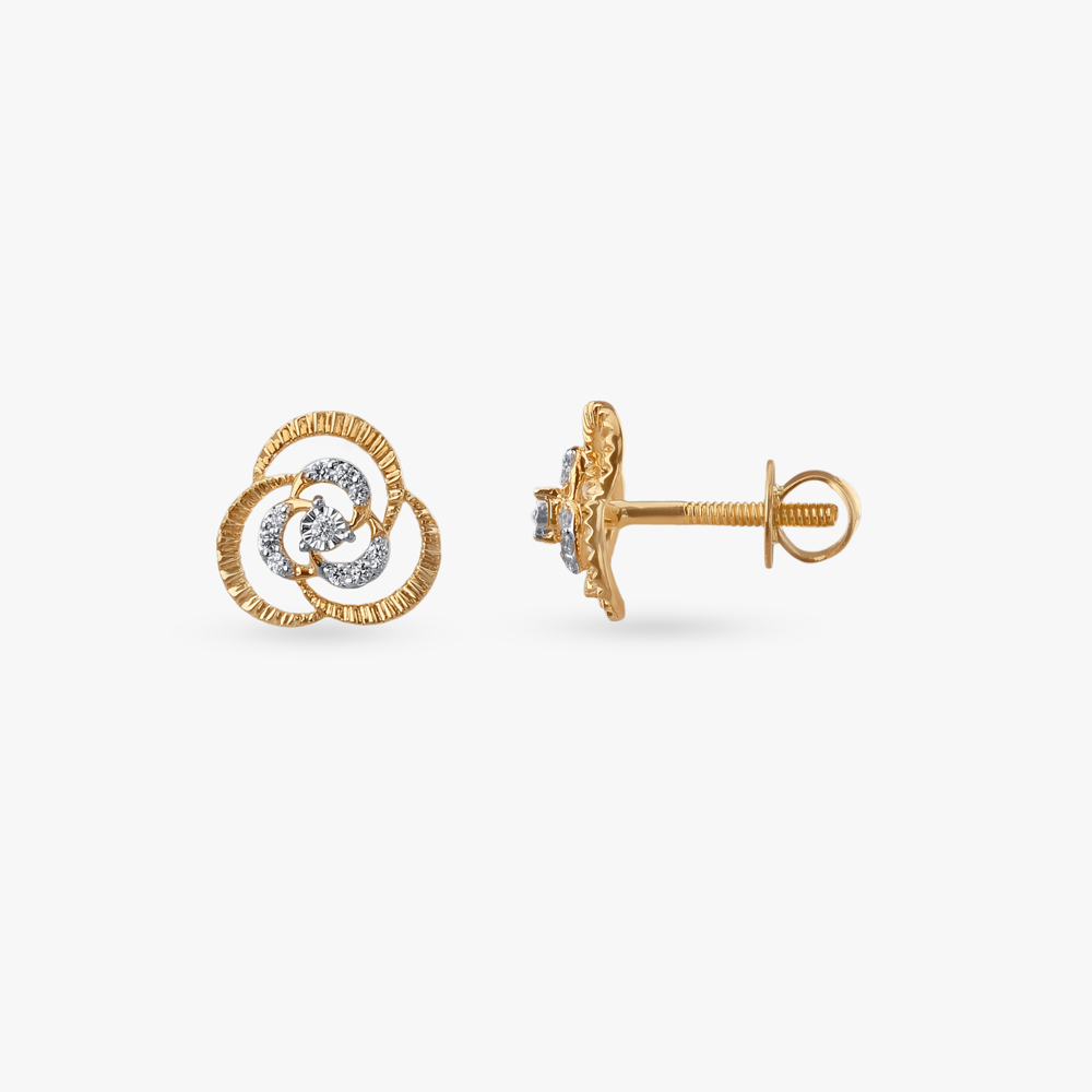 

Sculpted Interlocked Diamond Stud Earrings