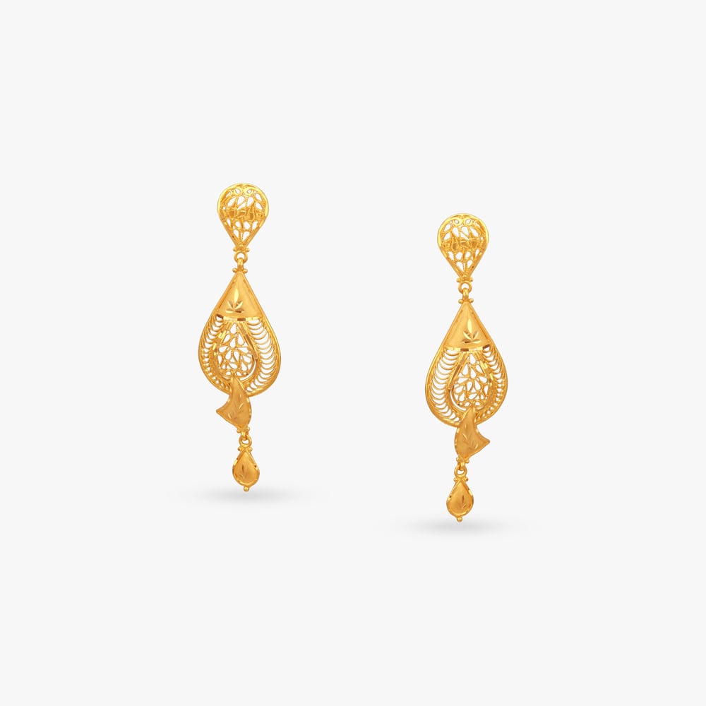 

Layered Swing Gold Drop Earrings