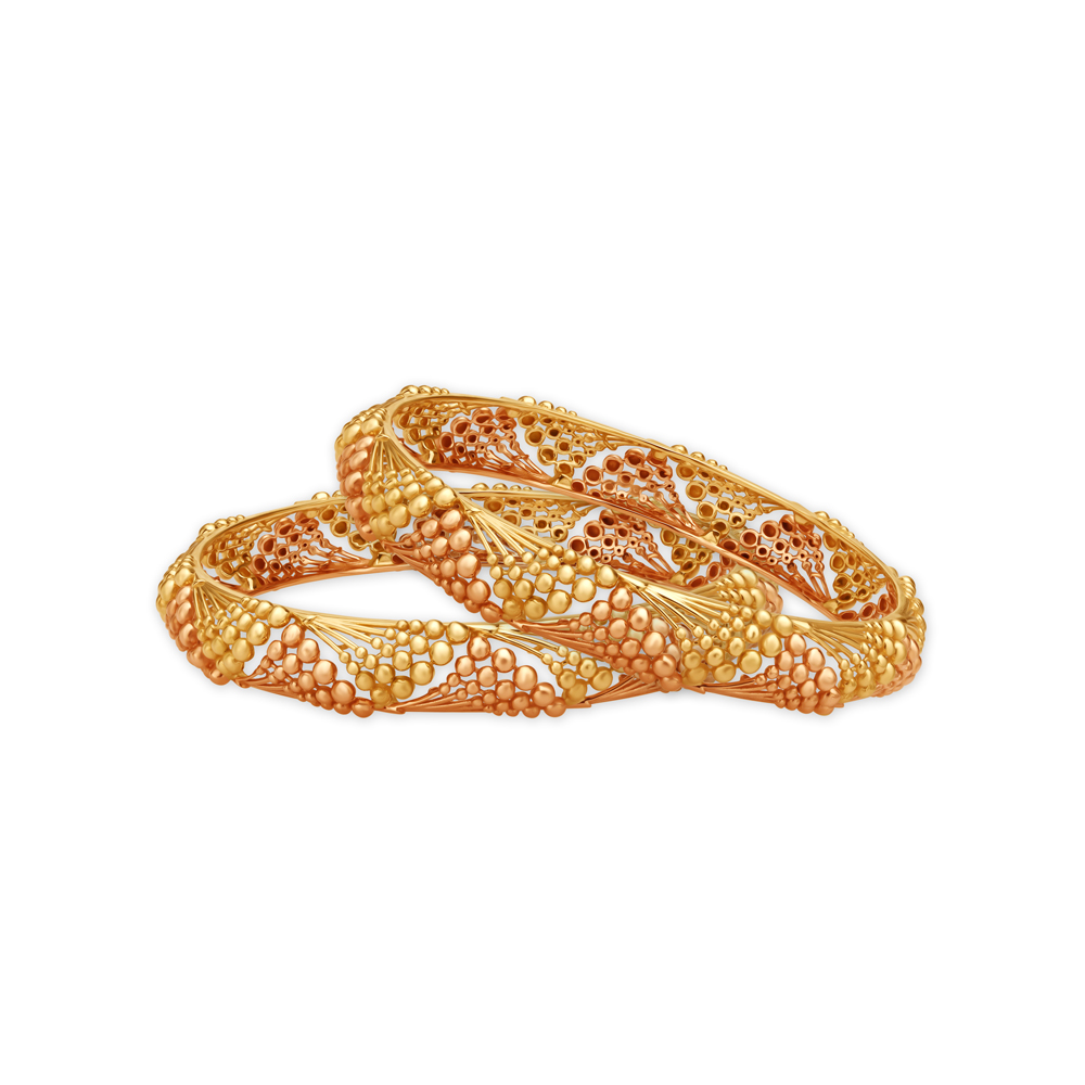 Surreal Gradation Bangle in Yellow and Rose Gold,,hi-res image number null