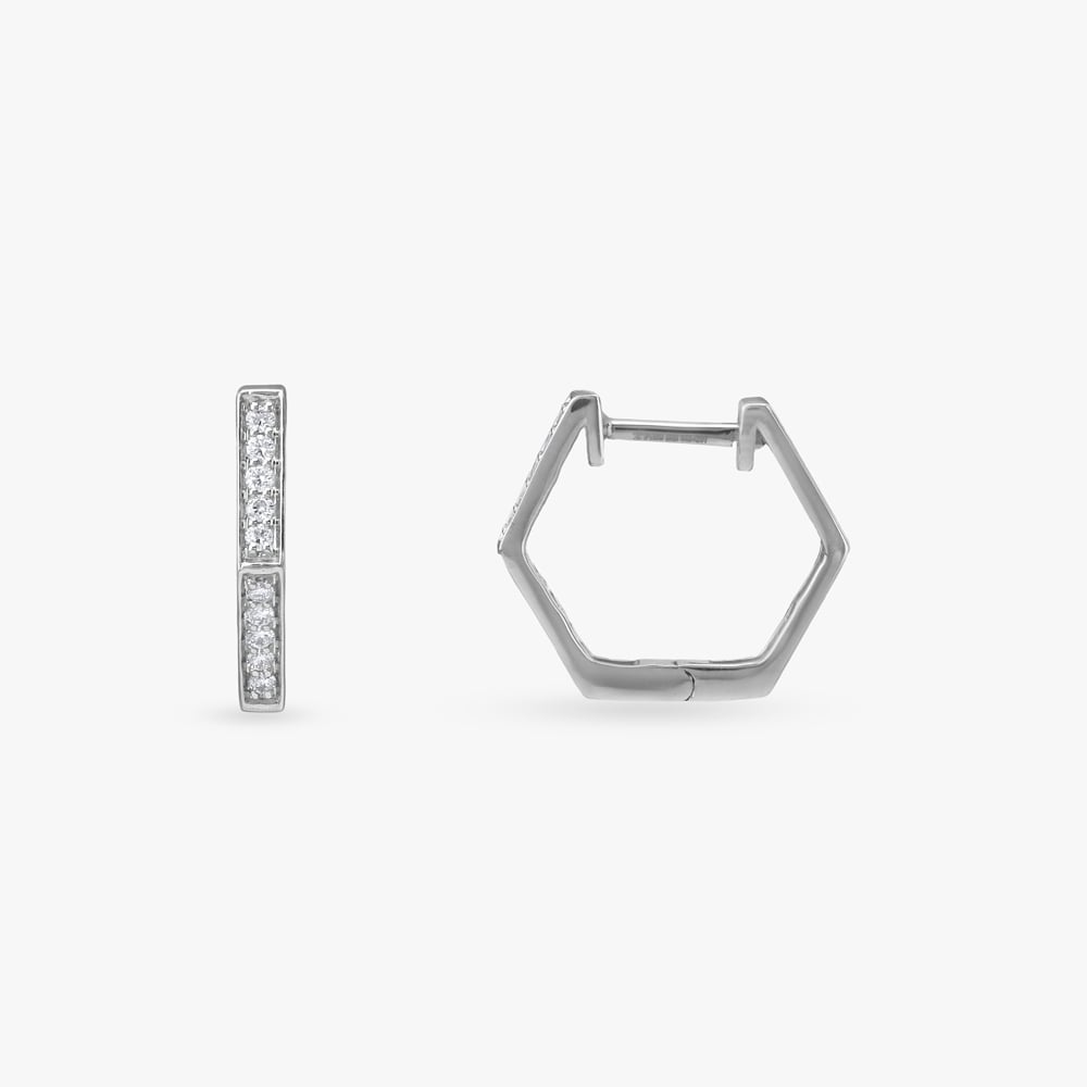 Prism Chic Diamond Hoop Earrings,,hi-res image number null