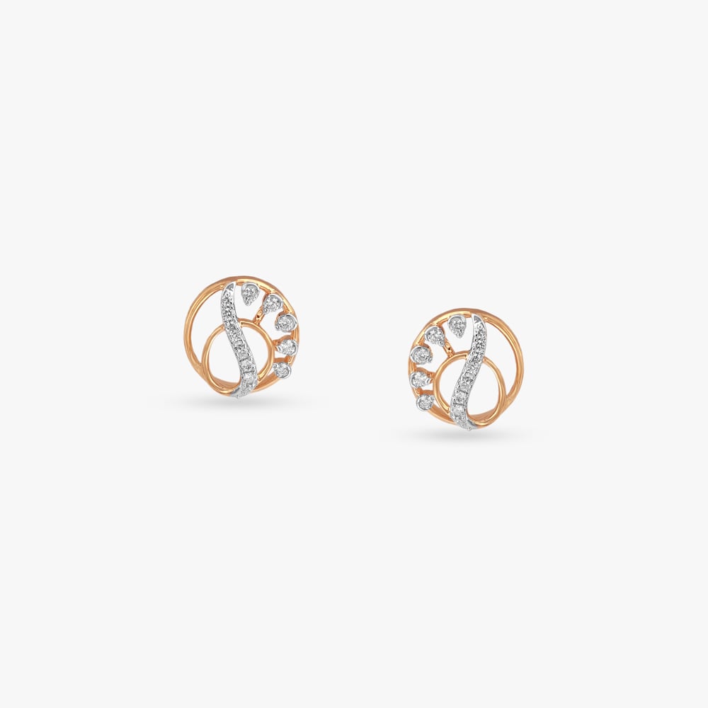Blooming Grace Diamond Stud Earrings,,hi-res image number null