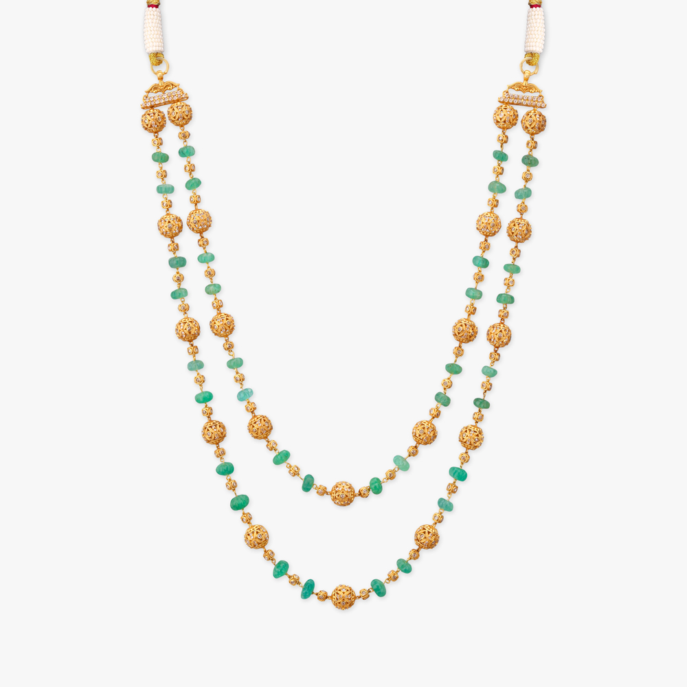 Beaded Harmony Gold Necklace Set,,hi-res image number null
