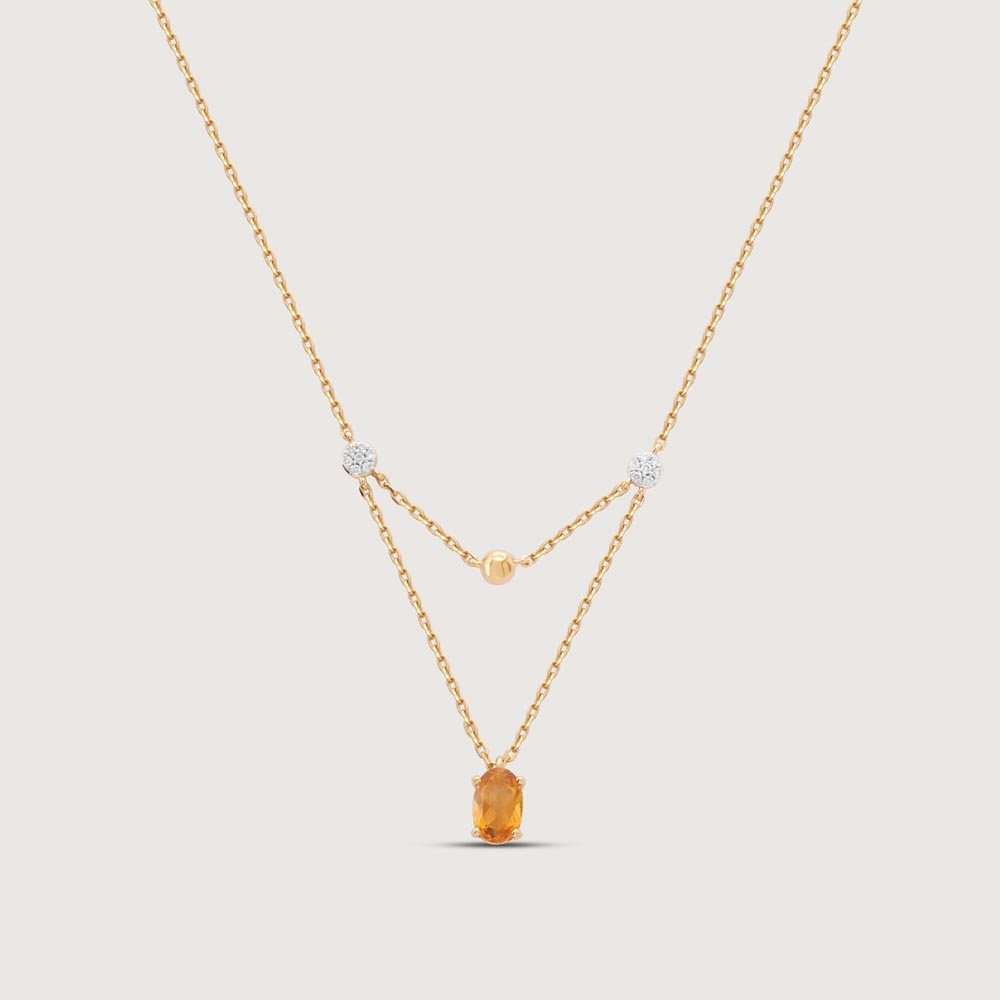 Golden Drift Diamond Necklace,,hi-res image number null