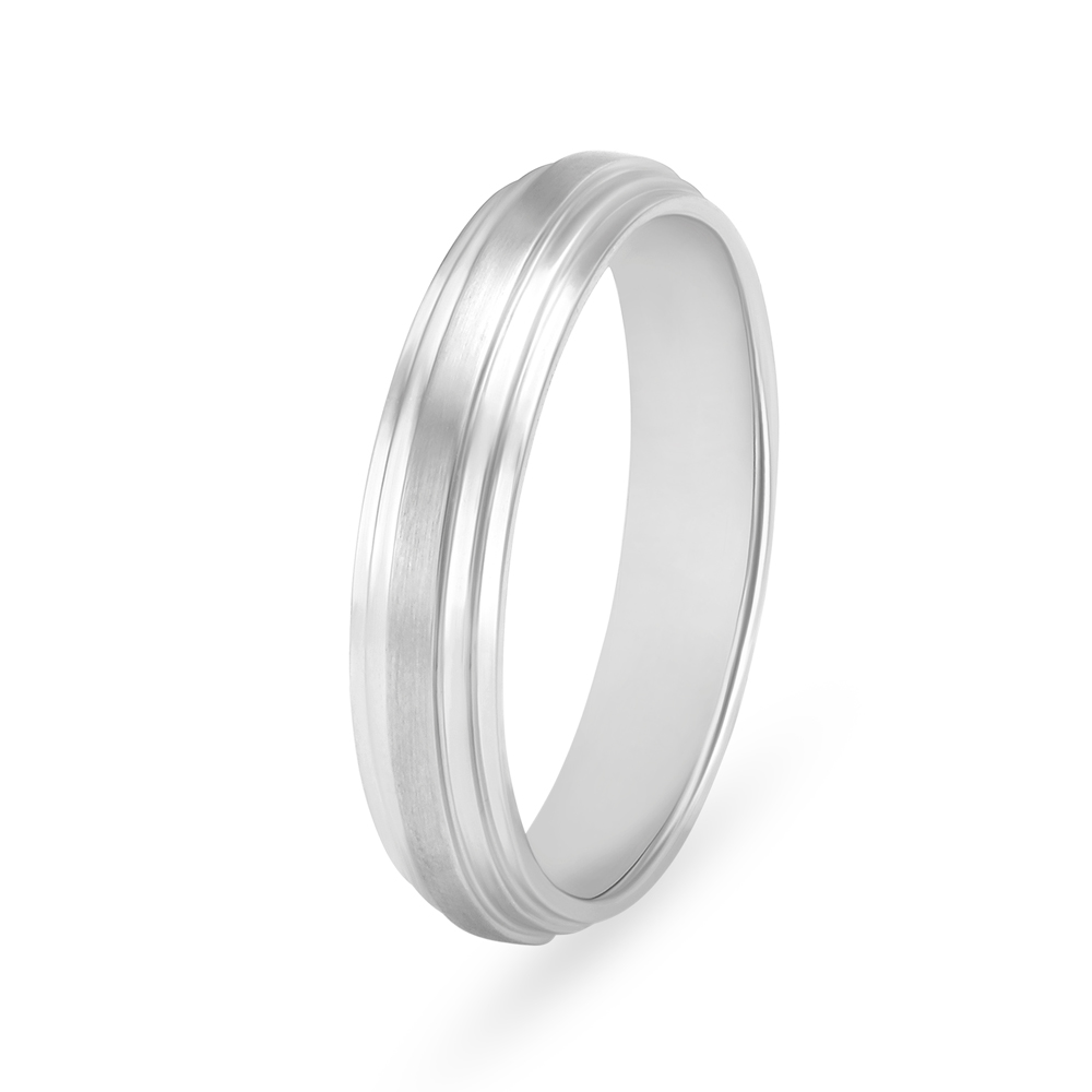 Artistic Tiered Platinum Ring for Men