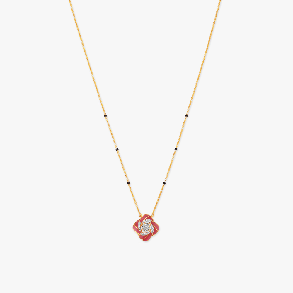 Scarlet Bloom Diamond Mangalsutra,,hi-res image number null