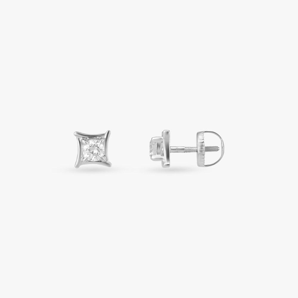 Prism Edge Solitaire Stud Earrings,,hi-res image number null