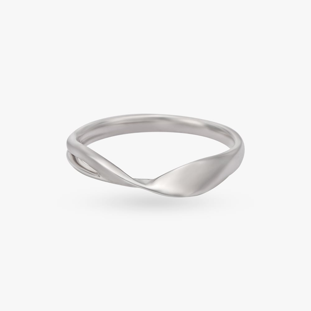 Matte Platinum Finger Ring,,hi-res image number null