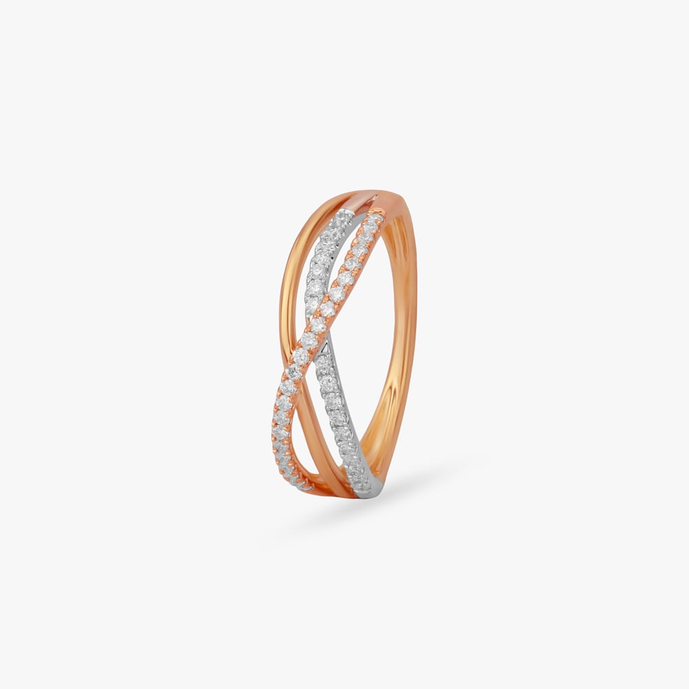 Sculpted Harmony Diamond Finger Ring,,hi-res image number null