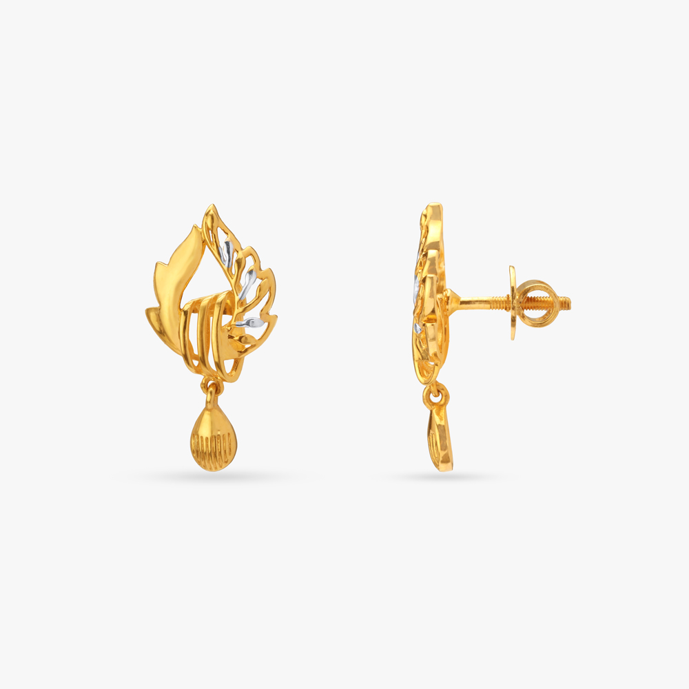 Elegant Gold Pendant and Earrings Set,,hi-res image number null