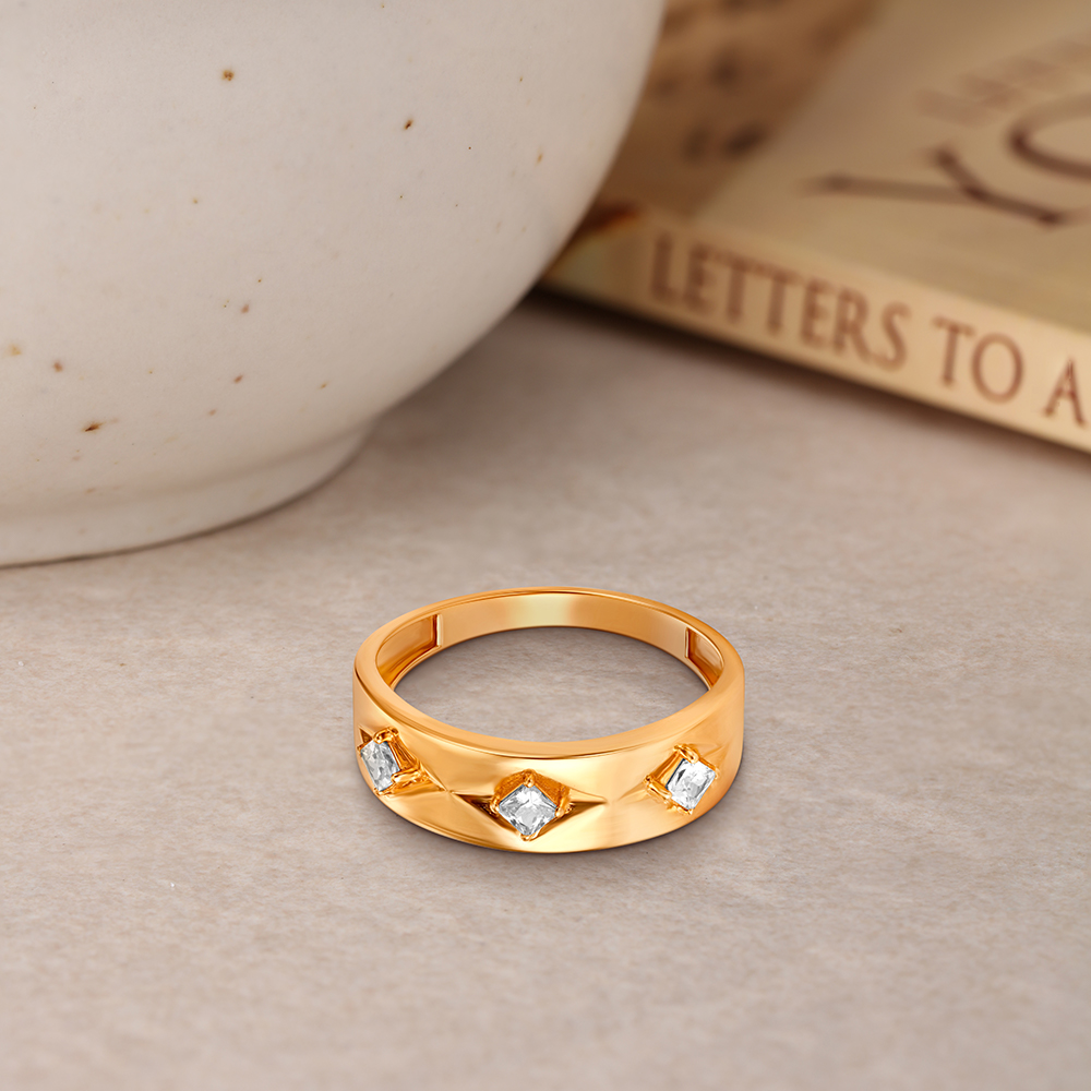 Shining Men's Gold Finger Ring