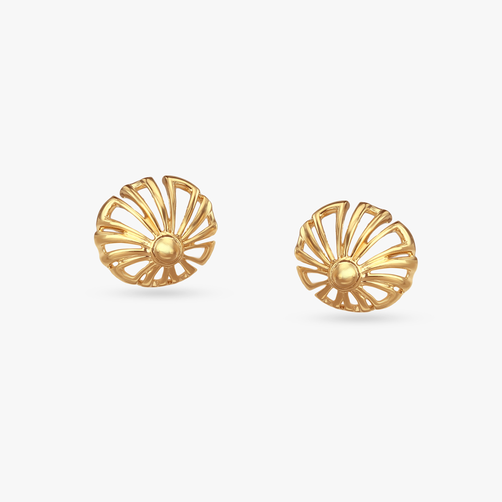 Sunflare Radiance Gold Stud Earrings,,hi-res image number null