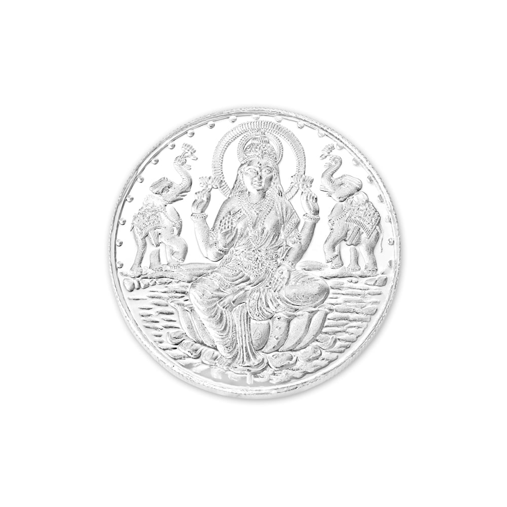 Sitting Laxmi 100 Gram 999 Purity Silver Coin,,hi-res image number null