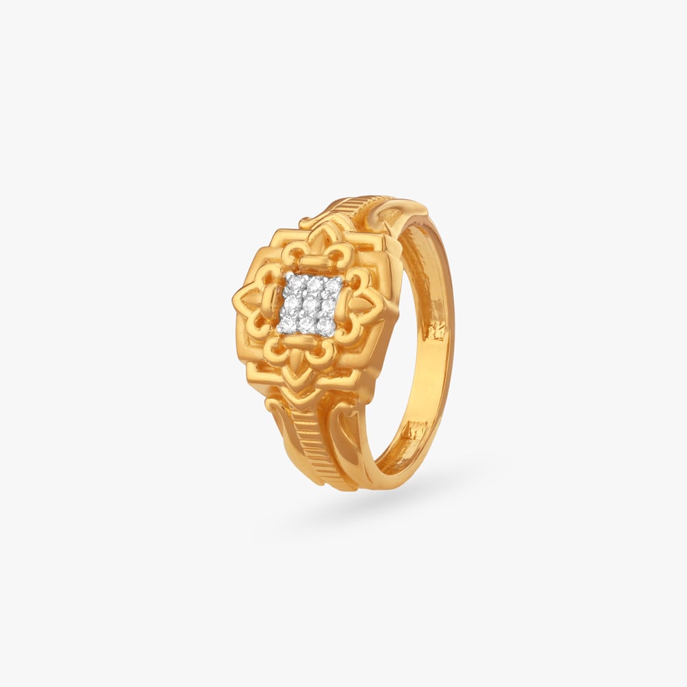 

Bold Ornate Gold Ring For Men