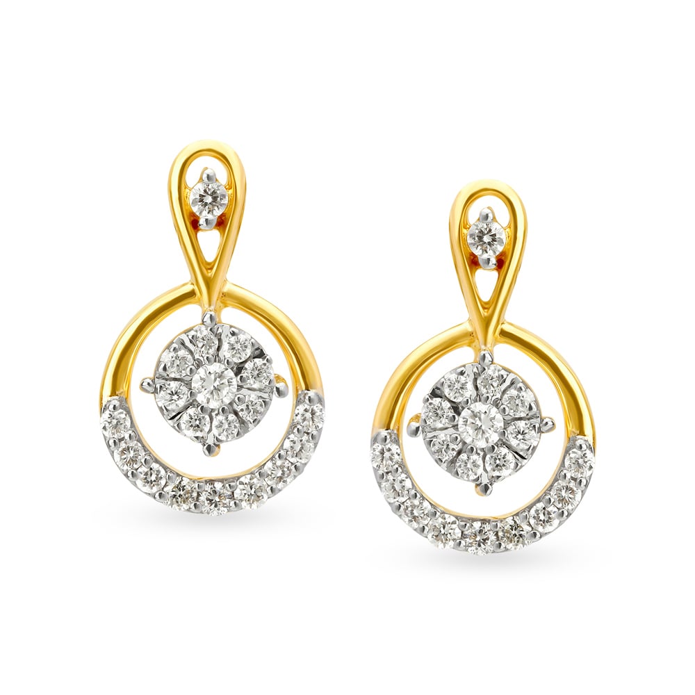 Chic Geometric Diamond Stud Earrings,,hi-res image number null