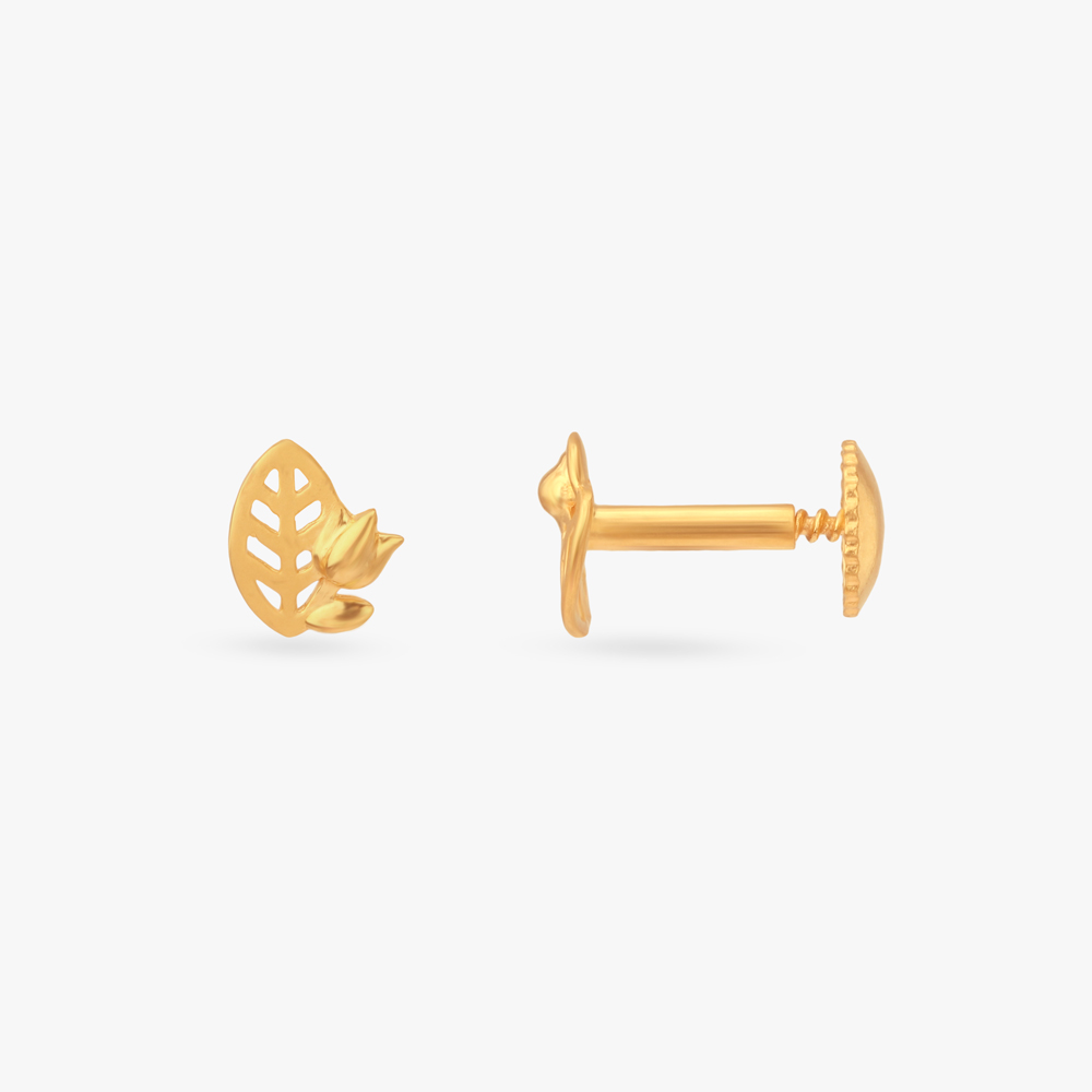 Tiny Treasure Gold Stud Earrings for Kids,,hi-res image number null