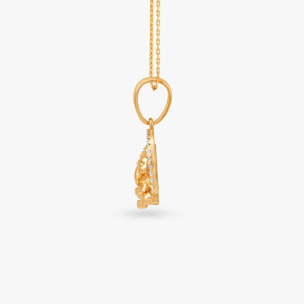 Ganesha Halo Diamond Pendant,,hi-res image number null