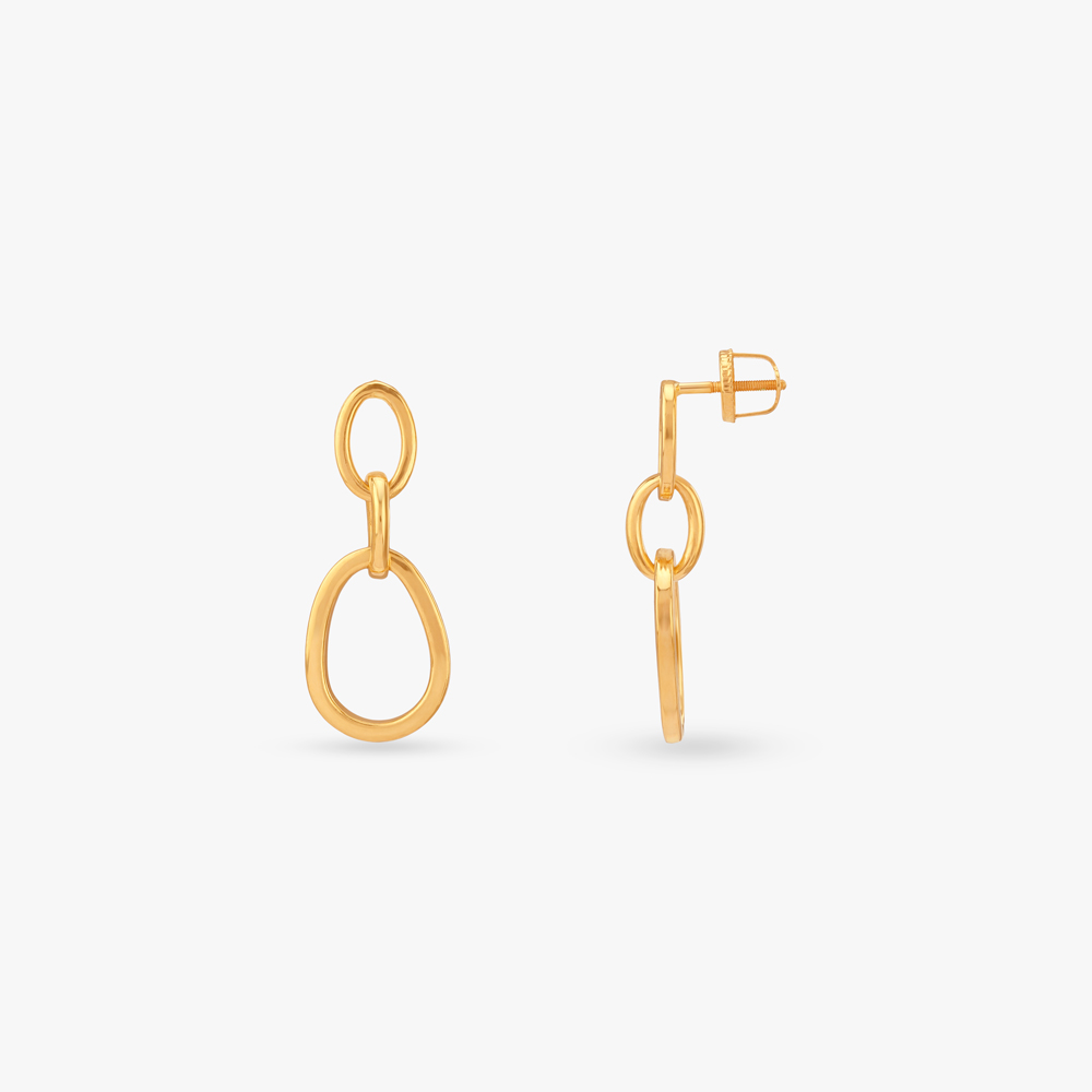 

Timeless Loop Gold Drop Earrings