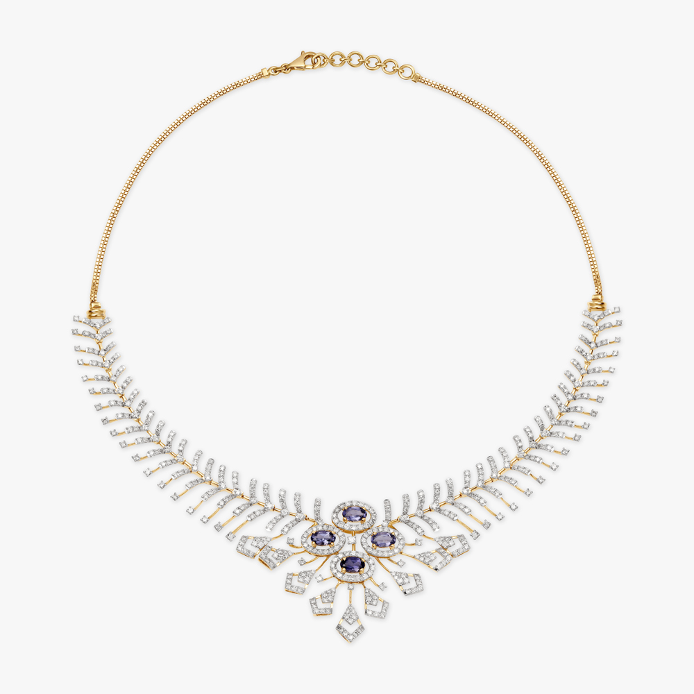 Ornate Opulence Natural diamond Necklace Set,,hi-res image number null