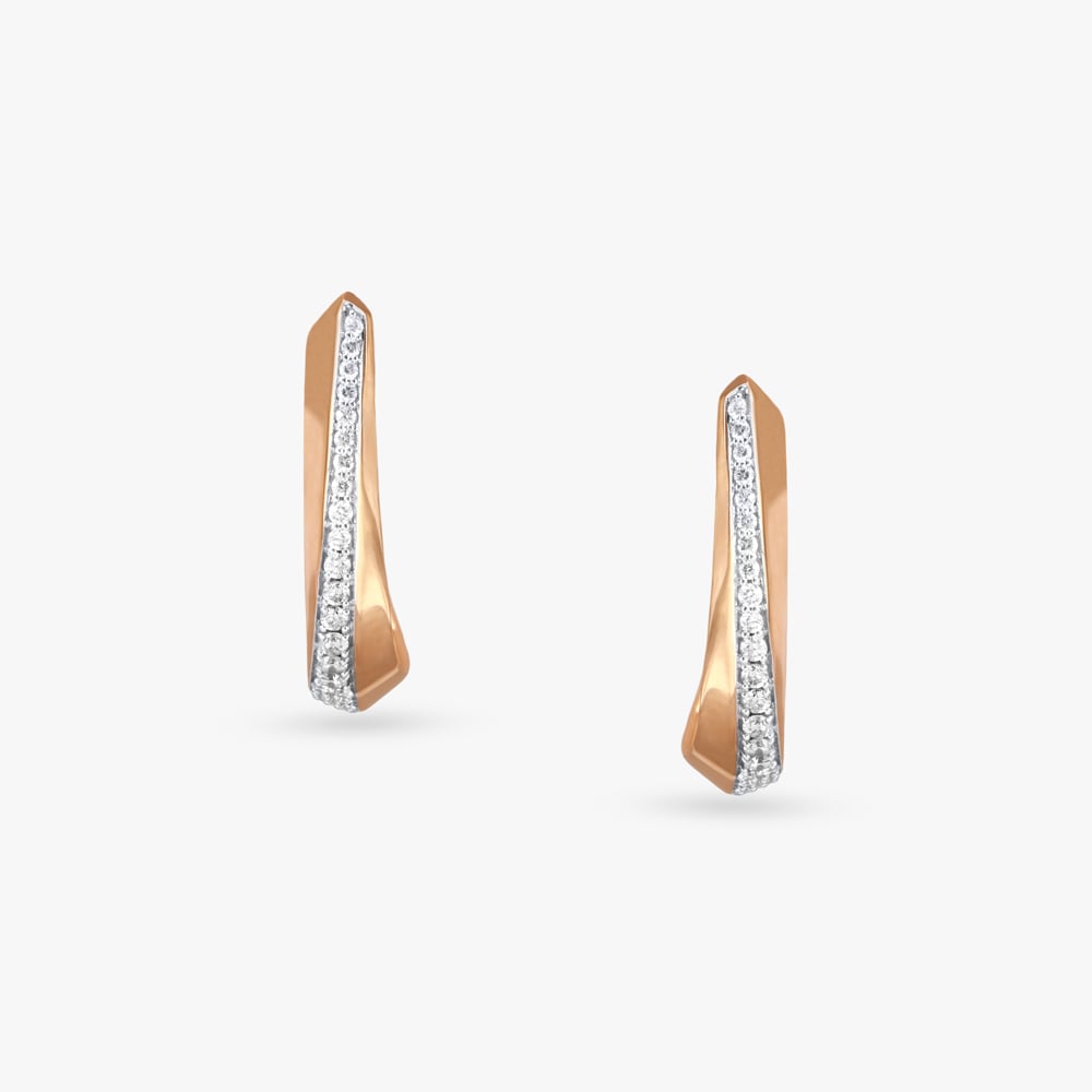 Chic Shine Diamond Hoop Earrings,,hi-res image number null