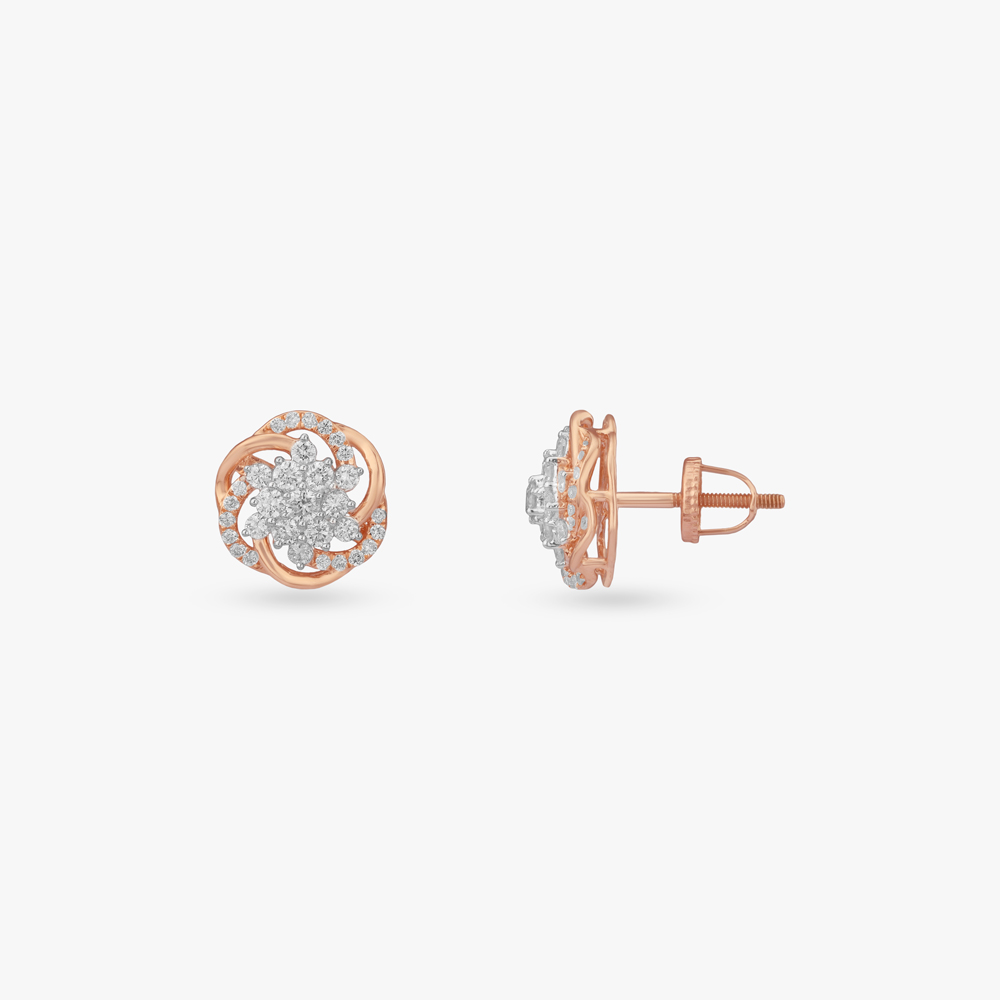 Swirl Bloom Diamond Pendant and Earrings Set,,hi-res image number null