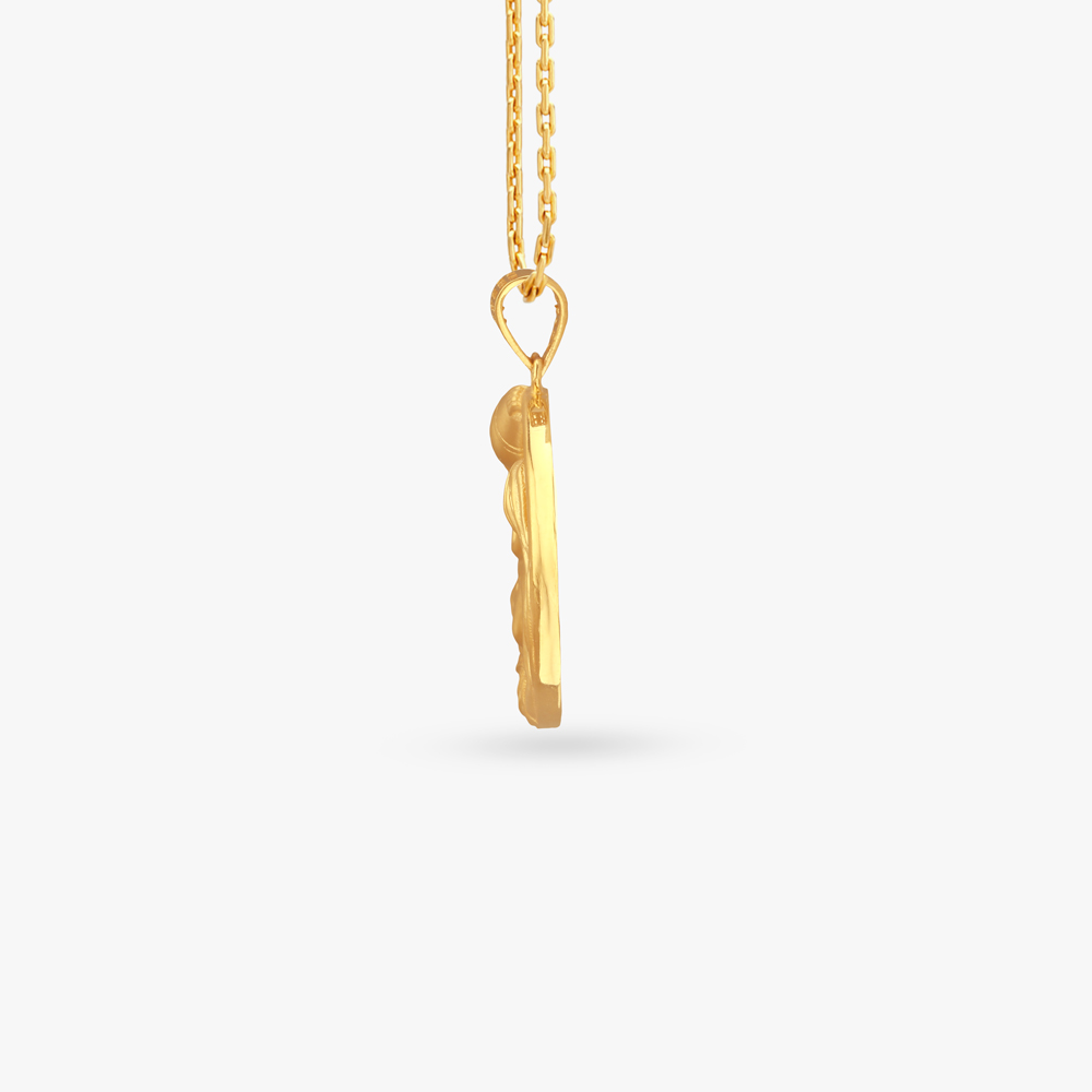 Aquarius Zodiac Gold Pendant,,hi-res image number null