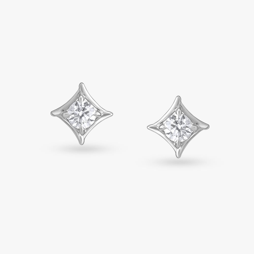 Square Radiance Diamond Stud Earrings,,hi-res image number null