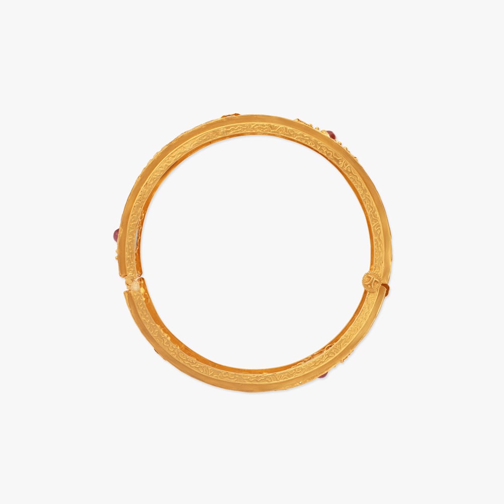 Royal Trellis Gold Bangle,,hi-res image number null