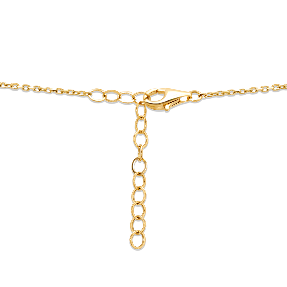 14KT Yellow Gold Labyrinth Evil Eye Necklace,,hi-res image number null