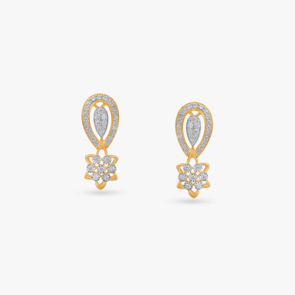 

Teardrop Glow Diamond Drop Earrings