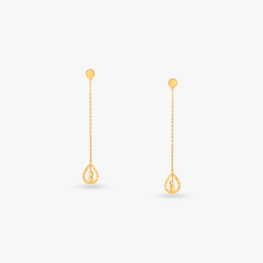 Dancing Dew Gold Drop Earrings,,hi-res image number null