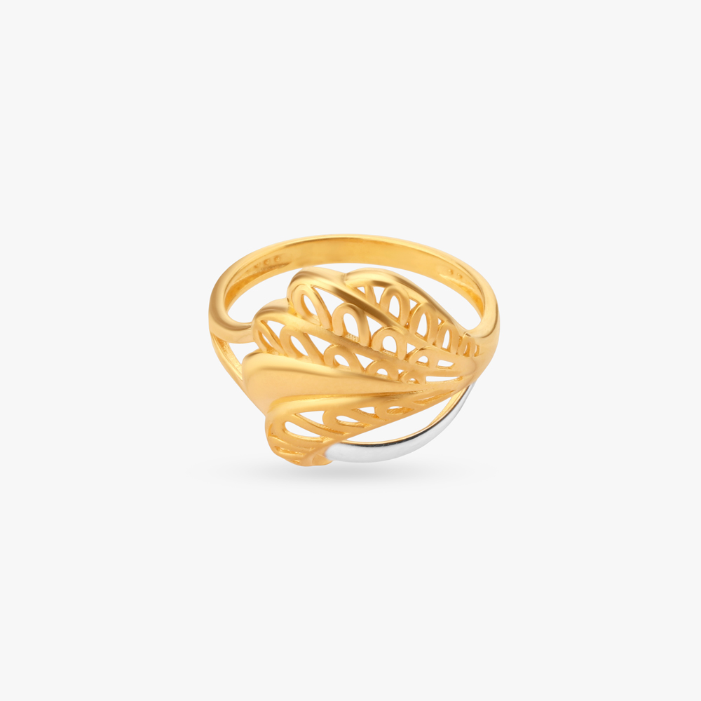 Whispering Leaf Gold Ring,,hi-res image number null