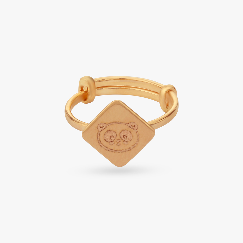 Playful Panda Gold Ring for Kids,,hi-res image number null