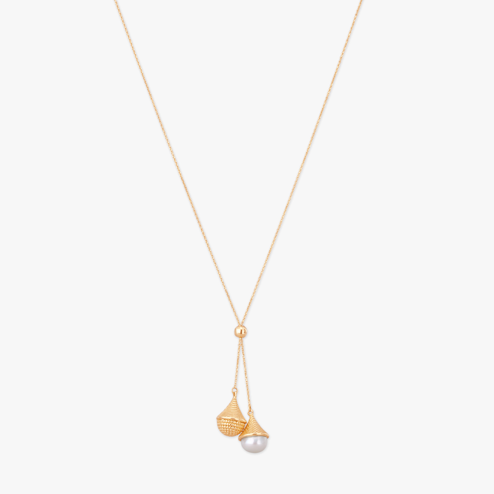 Sculpted Swing Gold Pendant with Chain,,hi-res image number null