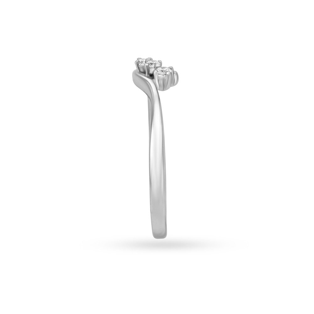 Pure Opulence Platinum Trio Diamond Finger Ring,,hi-res image number null