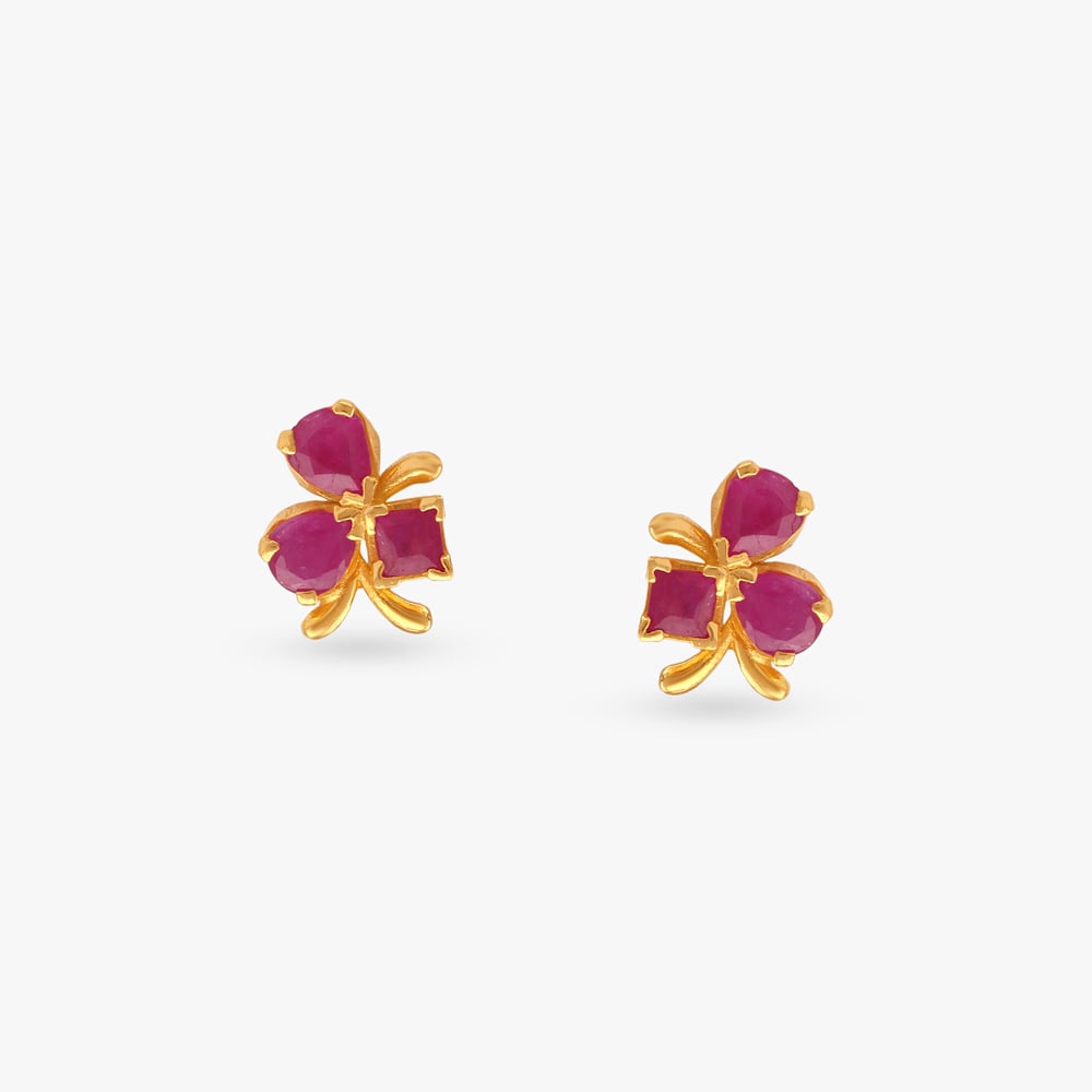 Cheeky Gloss Ruby Stud Earrings,,hi-res image number null