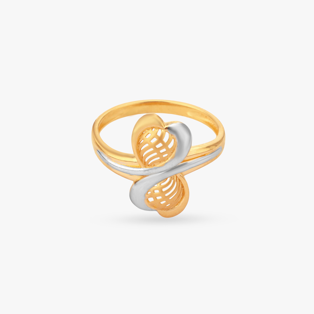 Twisted Bloom Gold Ring,,hi-res image number null