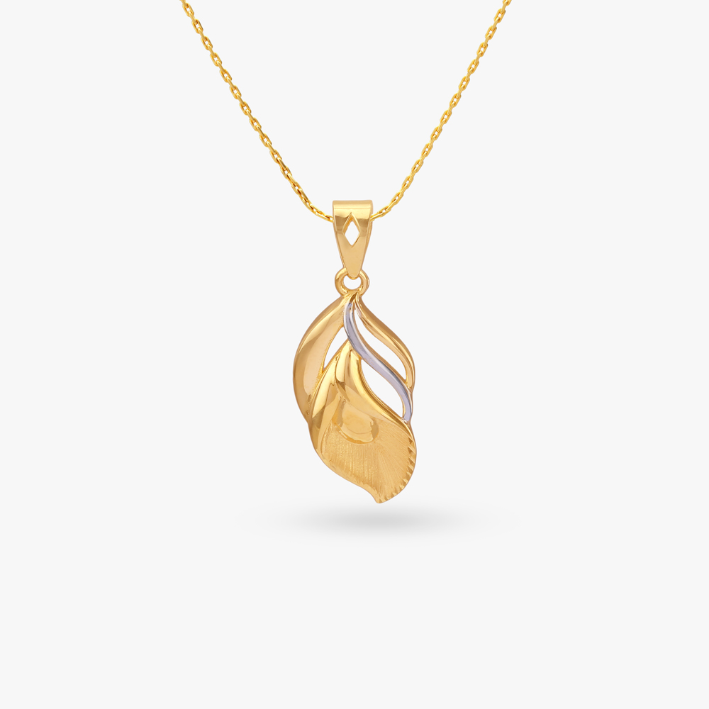

Whispering Leaf Gold Pendant
