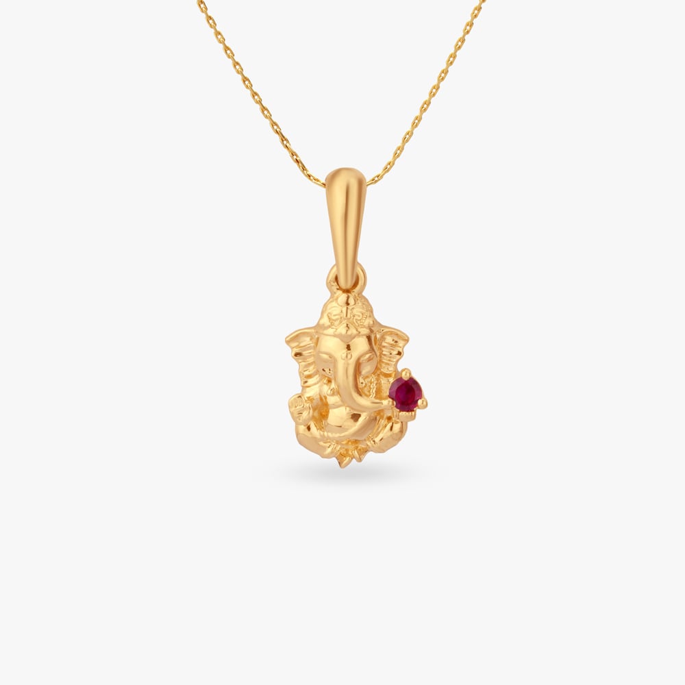 

Celestial Ganesha Gold Pendant