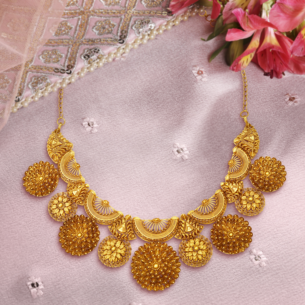 Exquisite Floral Necklace Set,,hi-res image number null