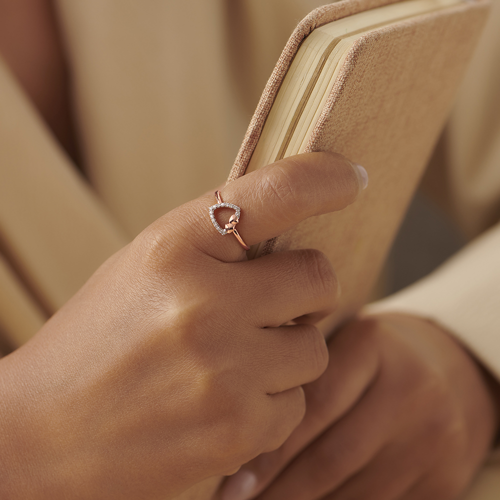 Curved Triangle Diamond Ring,,hi-res image number null