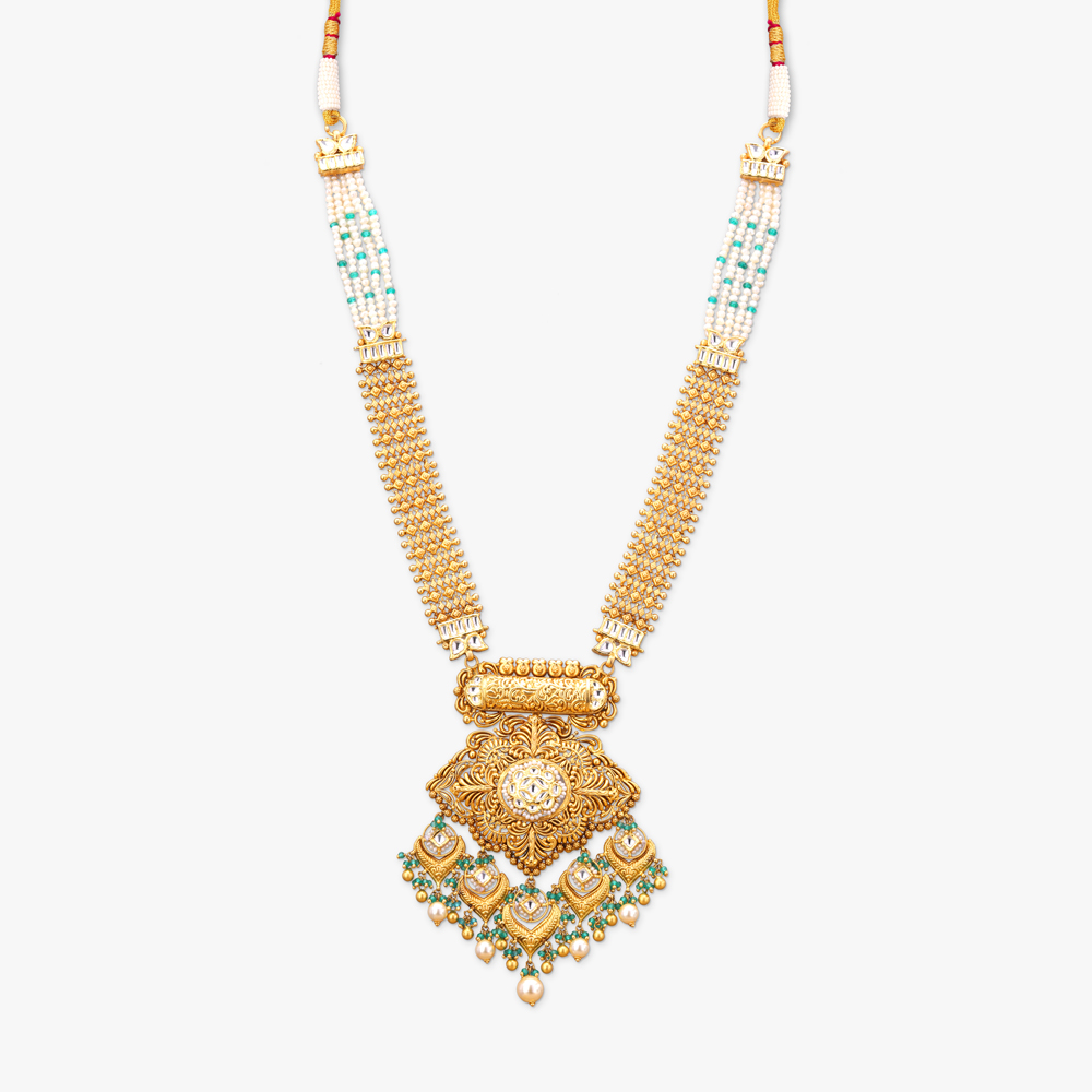 Ornate Kaliganthi Gold Necklace set,,hi-res image number null