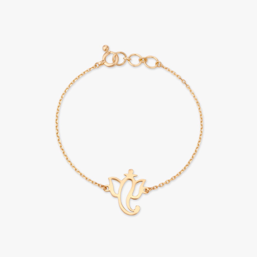

Graceful Ganesha Gold Bracelet