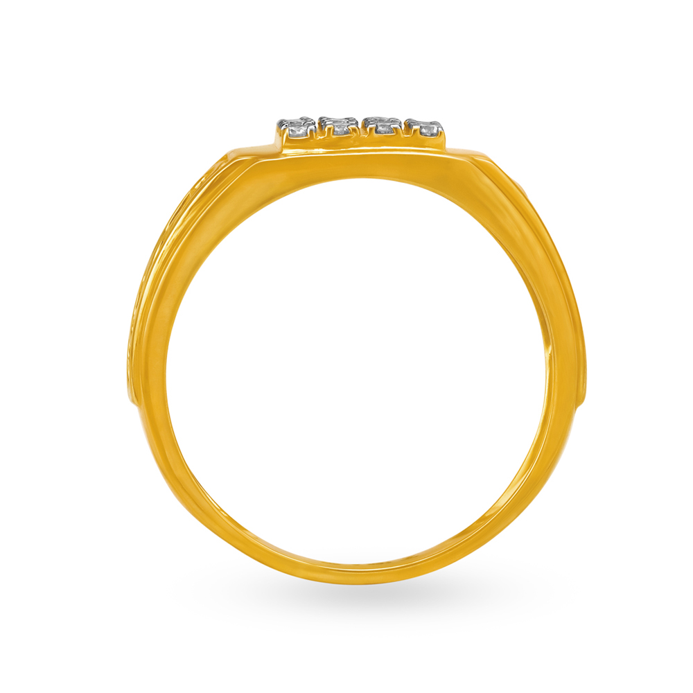 Eclectic Diamond Mesh Ring for Men,,hi-res image number null